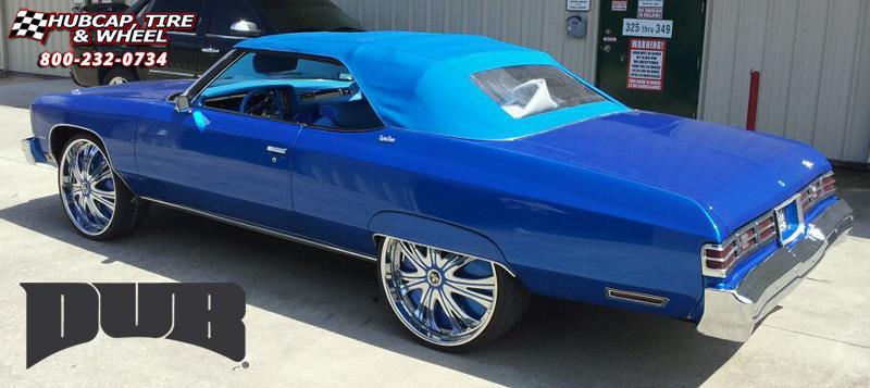 vehicle gallery/chevrolet caprice dub mamba s139  Chrome w/Black (Paintable) Inserts wheels and rims